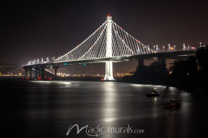 Bay Bridge at Midnight Wallpaper Wall Mural
