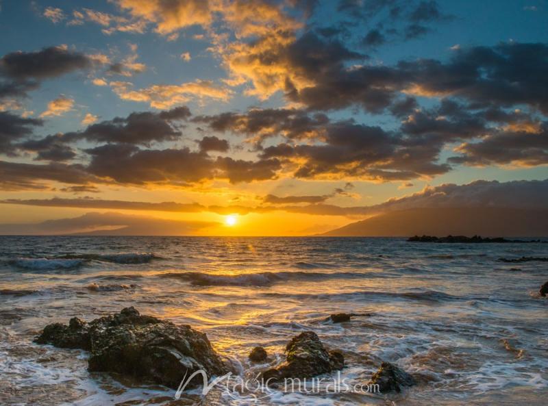 Glowing Sunset Wallpaper Wall Mural