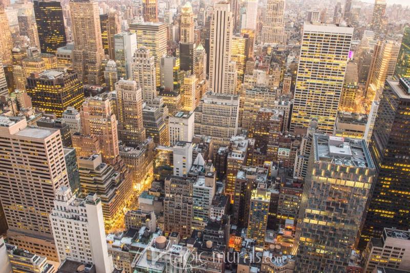 Midtown Lit Up Wallpaper Wall Mural