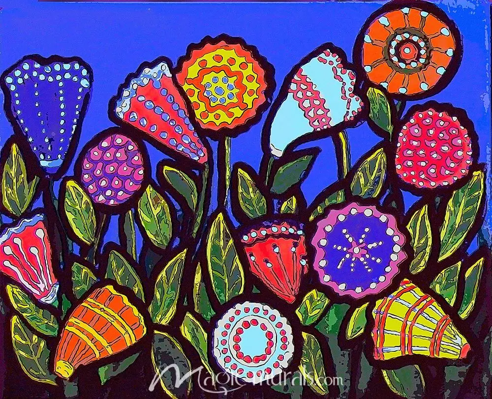Stylized Funky Flowers