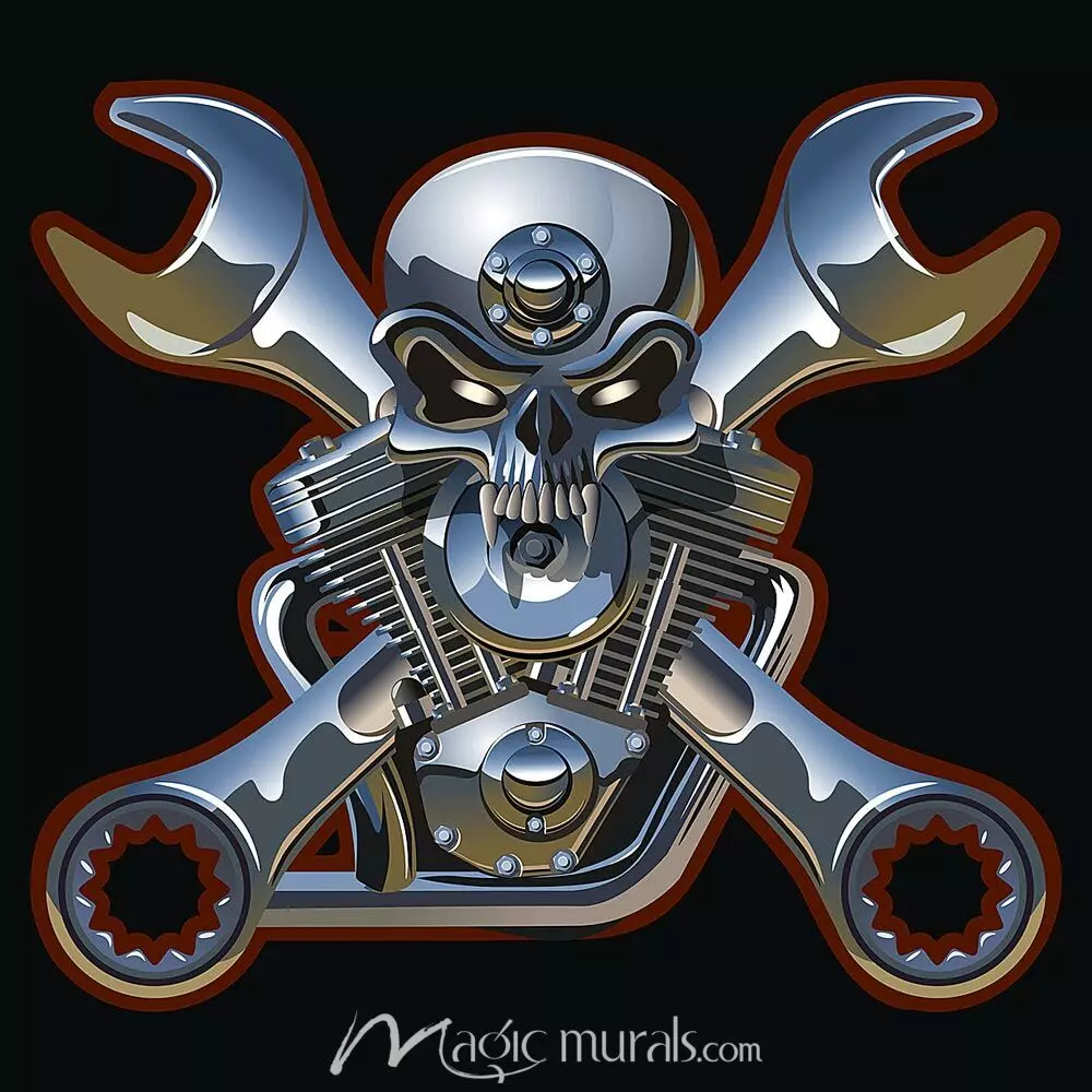 Bad to the Bone Wallpaper Wall Mural by Magic Murals