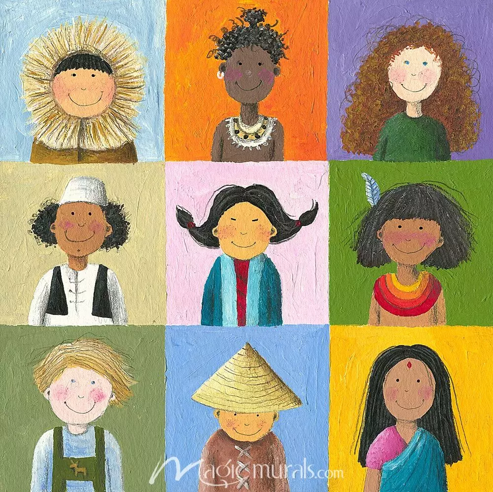 Children of the World Wallpaper Mural by Magic Murals
