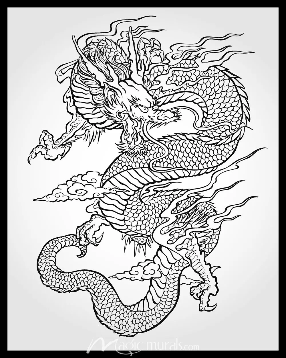 japanese dragon coloring pages