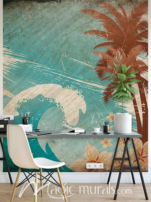 hawaiian wallpaper mural