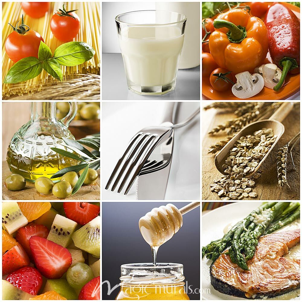 Health Foods Wallpaper Wall Mural by Magic Murals