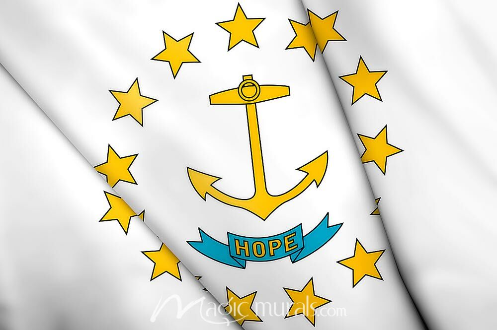 Rhode Island State Flag Wallpaper Mural by Magic Murals