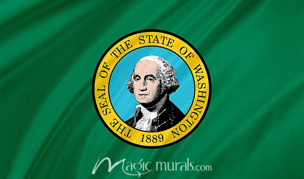 Washington State Flag Wallpaper Mural by Magic Murals