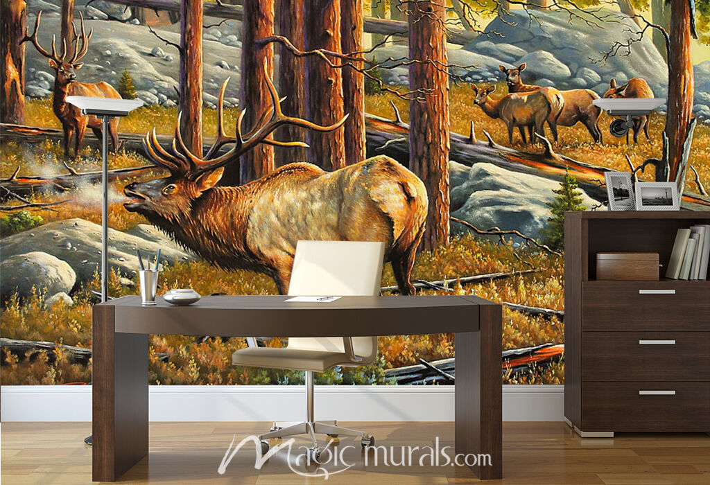 Bugle Boy Elk Wallpaper Wall Mural by Magic Murals