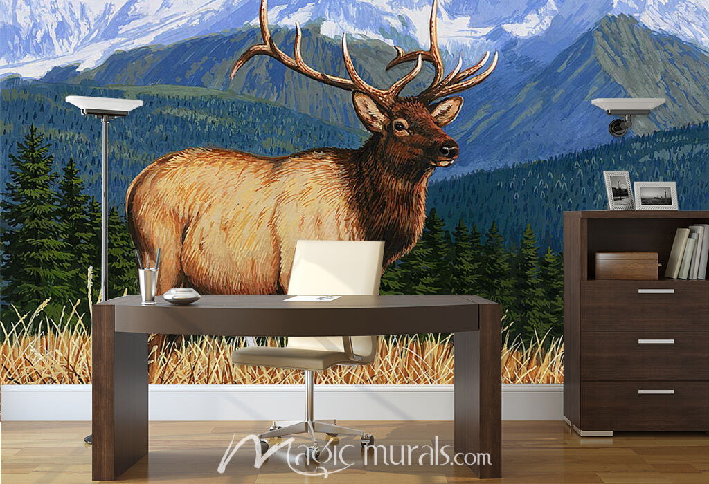 Elk Domain Wallpaper Wall Mural by Magic Murals