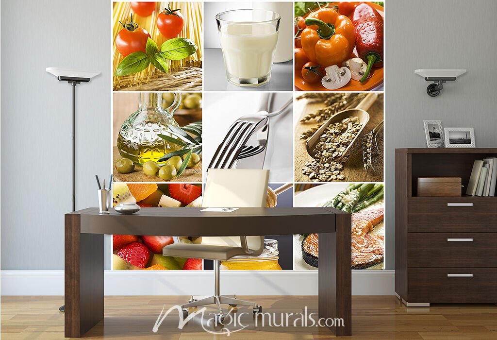 Health Foods Wallpaper Wall Mural by Magic Murals