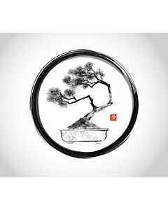 Japanese Zen Bonsai Circle 1818 Wallpaper Wall Mural