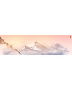 Mountain Range Ink Wash Painting 9075 Wallpaper Wall Mural