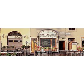 Streetside Cafes Florence Italy Wallpaper Wall Mural