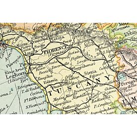 Vintage Map of Italy Wallpaper Wall Mural