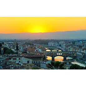 Sun Setting over Florence Wallpaper Wall Mural