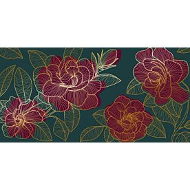 Gold and Roses Floral 7959 Wallpaper Wall Mural