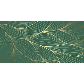 Green and Gold Palm Lines 0315 Wallpaper Wall Mural