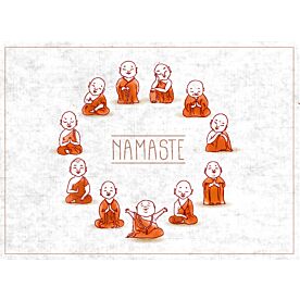 Japanese Buddhist Monks Namaste Doodle 2382 Wallpaper Wall Mural