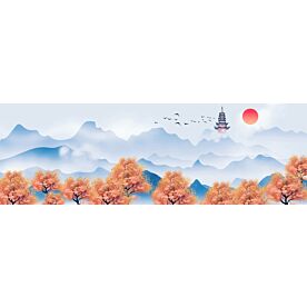 Modern Abstract Chinese Ink Wash Landscape 2916 Wallpaper Wall Mural