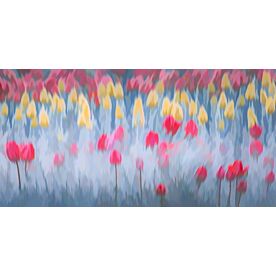 Tulip Swirl I - Schwartz Wallpaper Wall Mural