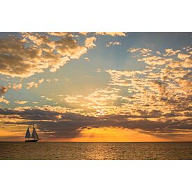 Turks Caribbean Sunset Sail 1409 Wallpaper Wall Mural
