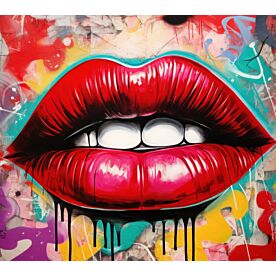 Vibrant Lip Chic 15 Wallpaper Wall Mural