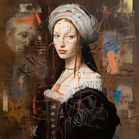 Graffiti Renaissance Woman 11 Wallpaper Wall Mural