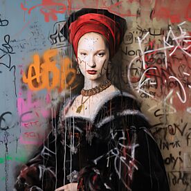 Graffiti Renaissance Woman 8 Wallpaper Wall Mural
