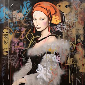 Graffiti Renaissance Woman 7 Wallpaper Wall Mural