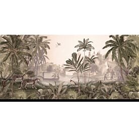 Leopard Landscape Sepia by Sir Edward Wallpaper Wall Mural
