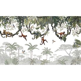 Cheeky Monkeys by Kikki Belle Wallpaper Wall Mural