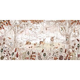 Forest Friends - Autumn by Kikki Belle Wallpaper Wall Mural