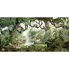 Jungle Cats by Kikki Belle Wallpaper Wall Mural