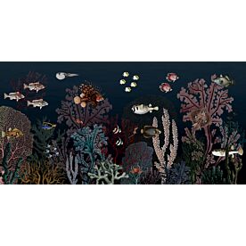 Roaring Reef - Blue by Kikki Belle Wallpaper Wall Mural