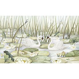 Spectacular Swans by Kikki Belle Wallpaper Wall Mural