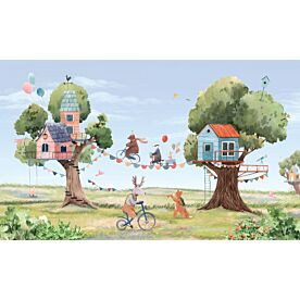 Treehouse Party by Oliver Robins Wallpaper Wall Mural