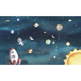Space Joy - Dark by Oliver Robins Wallpaper Wall Mural