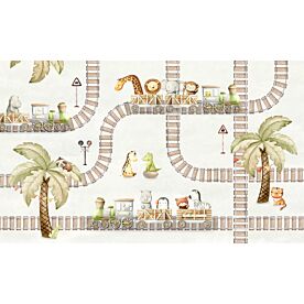 Train Travels by Oliver Robins Wallpaper Wall Mural