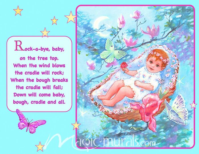 Rock a Bye Baby Wallpaper Wall Mural by Magic Murals