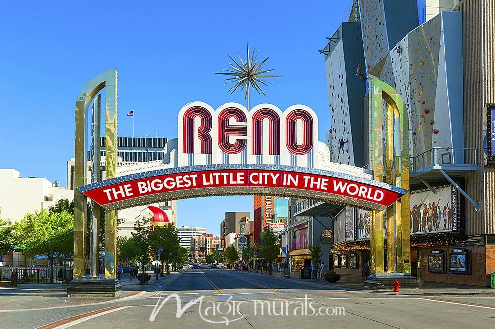 Welcome to Reno Wallpaper Wall Mural by Magic Murals