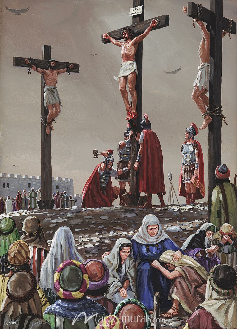 The Crucifixion is Done Wallpaper Mural by Magic Murals
