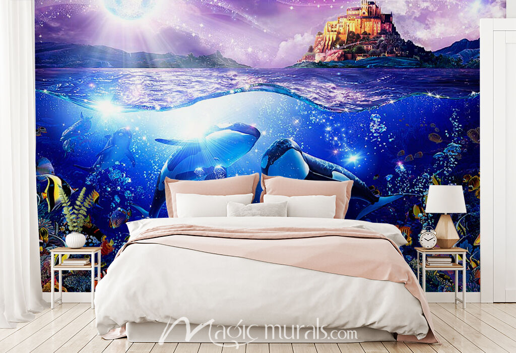 Lassen's Orca Paradise Wallpaper Mural by Magic Murals