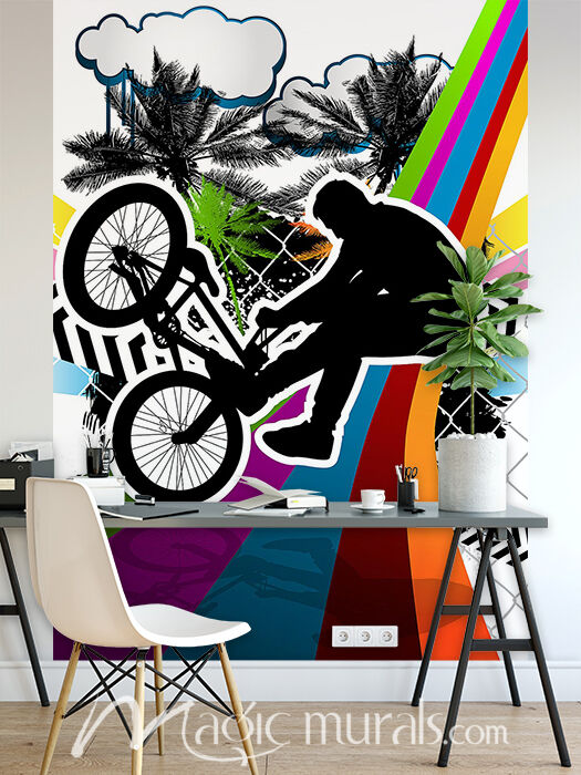 BMX Pop Art Wallpaper Wall Mural by Magic Murals