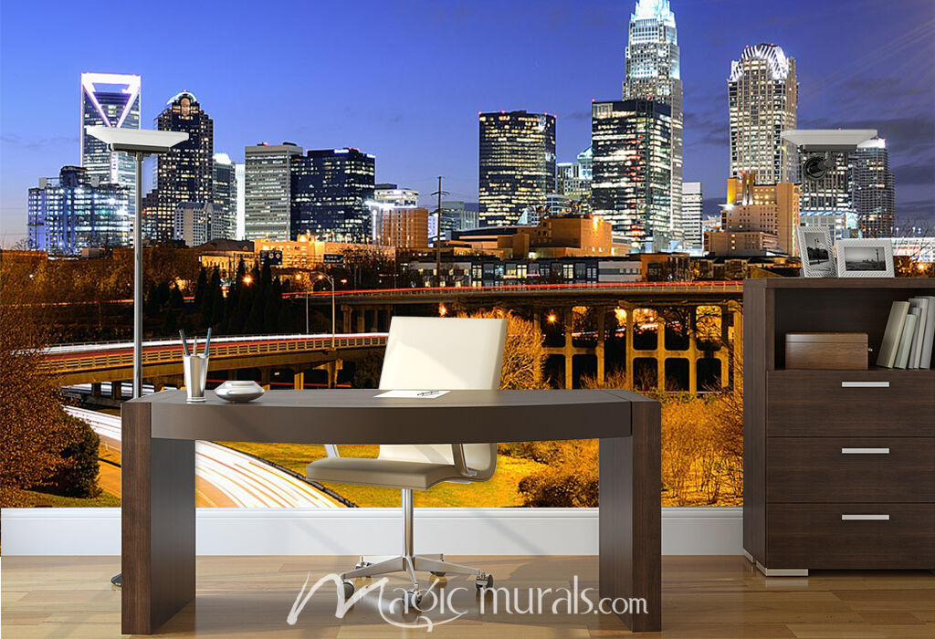 charlotte パネルNo1 19枚, No2 17枚,No3 12枚 Charlotte at Night Wallpaper Wall Mural by Magic Murals