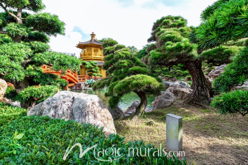 Chi Lin Buddhist Nunnery Hong Kong Garden Wallpaper Wall Mural