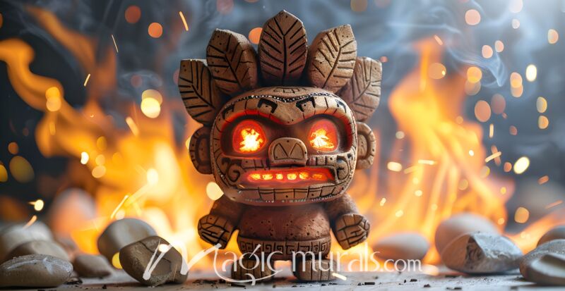 Olmec Fire God 7468 Wallpaper Wall Mural