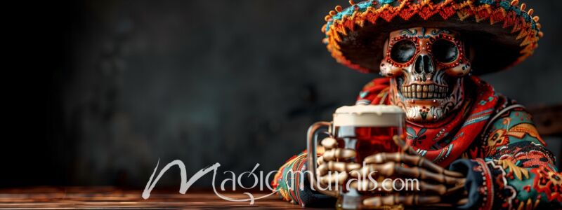 Calavera con Cerveza 6127 Wallpaper Wall Mural