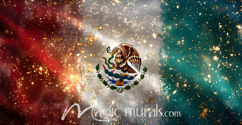 Mexican Flag and Seal 7469 Wallpaper Wall Mural