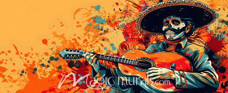 Dia de los Muertos Mariachi 9021 Wallpaper Wall Mural