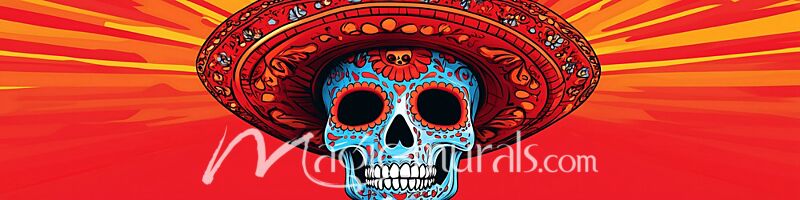 Sugar Skull Backdrop 4332 Wallpaper Wall Mural